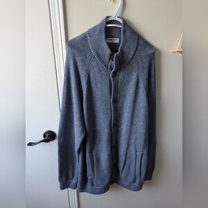 Men's Gray Cardigan Sweater